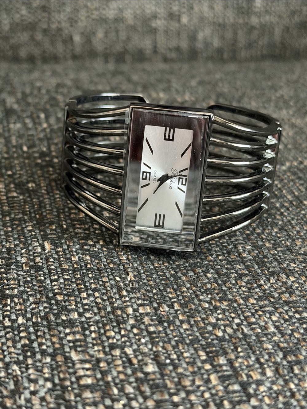 Women's Silver-Tone Cuff Watch Bracelet